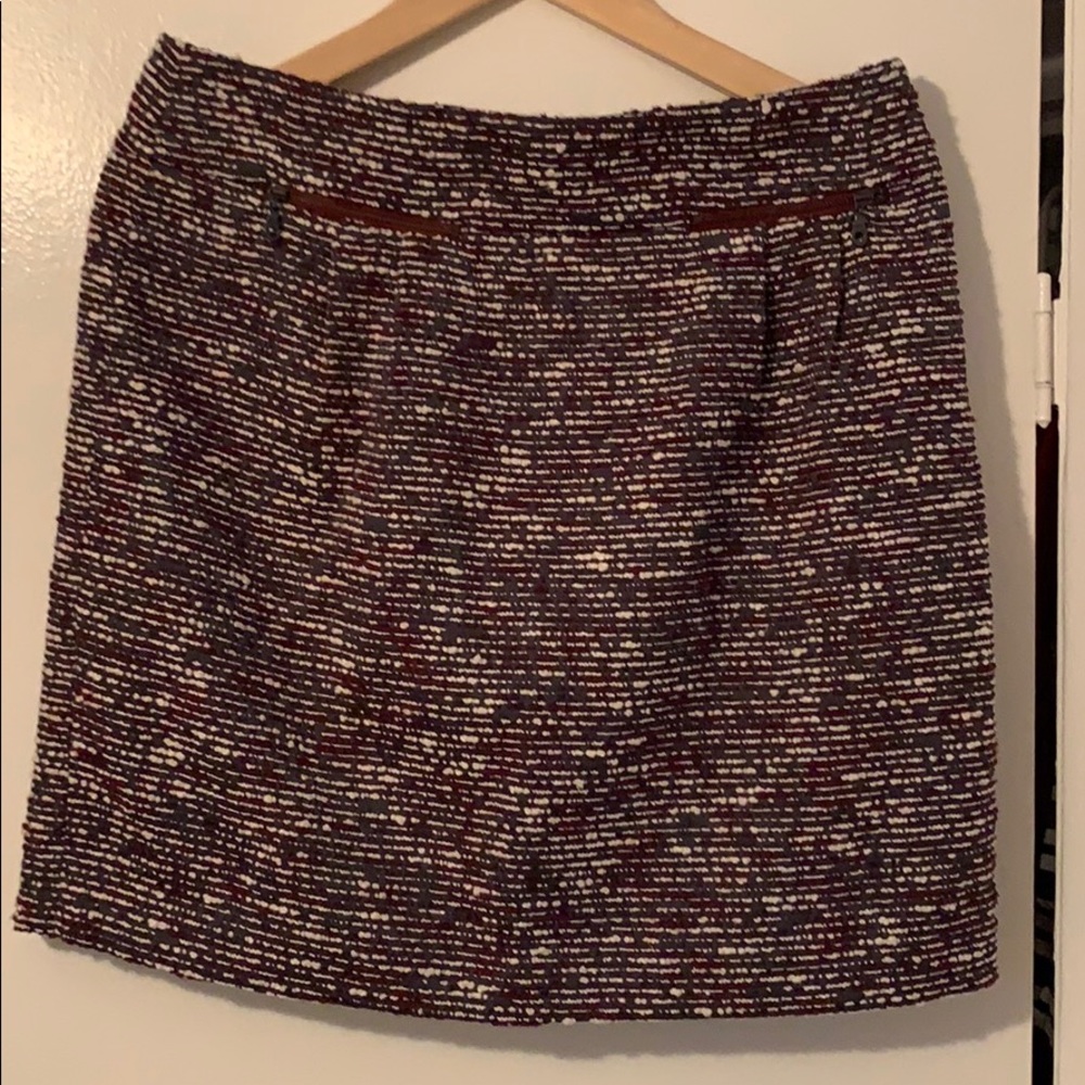 Loft tweed midi skirt - size 8